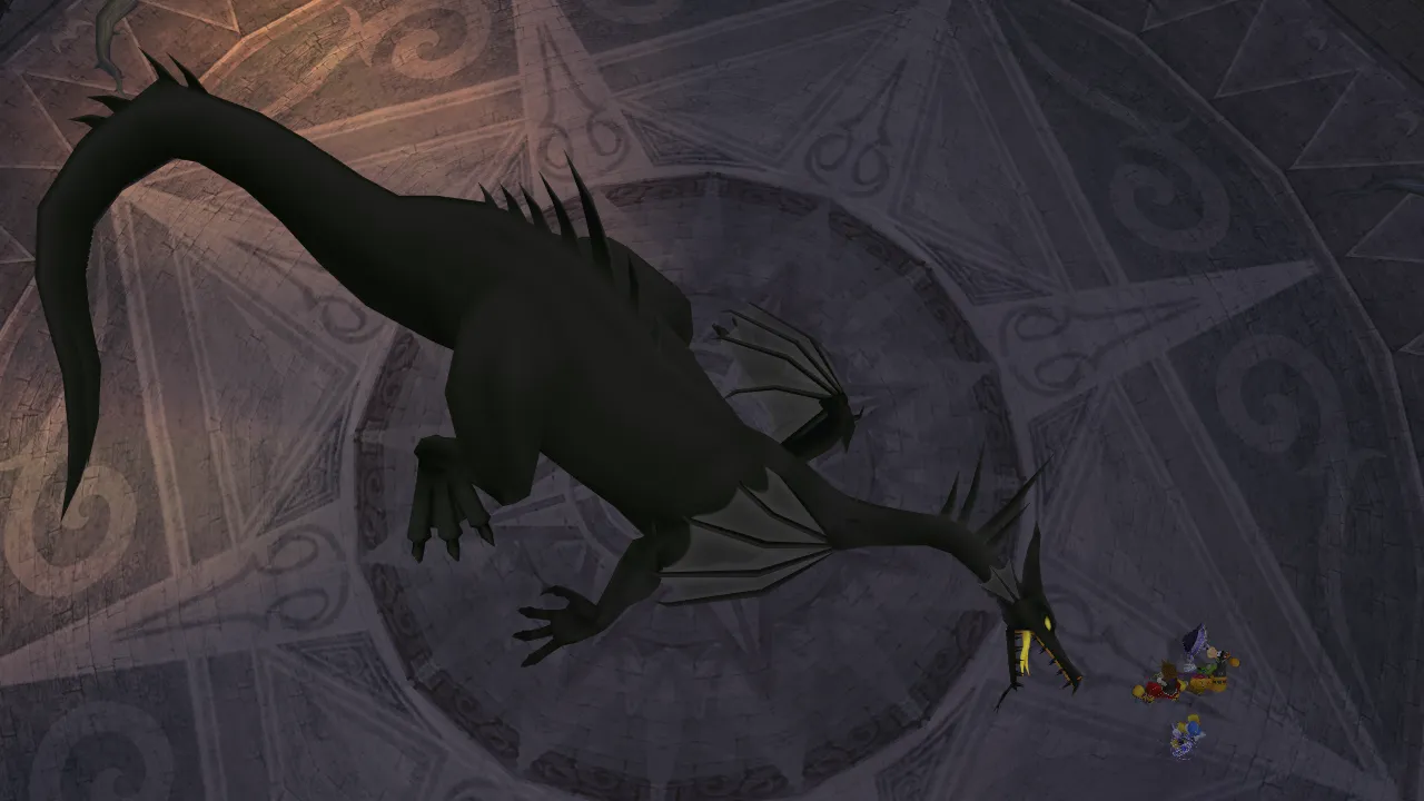 Hollow Bastion Defeat Dragon Maleficent Fireglow Event